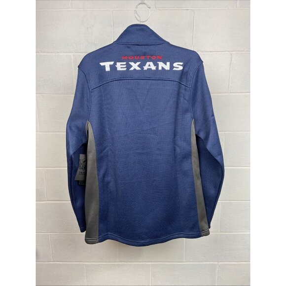 NWT Houston Texans Waffle Knit Quarter Zip Pullover Mens NFL Team Apparel Unisex - Picture 4 of 10